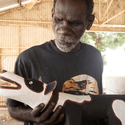 Aurukun's carved wooden dogs enter digital space, augmented reality with new generation of artists