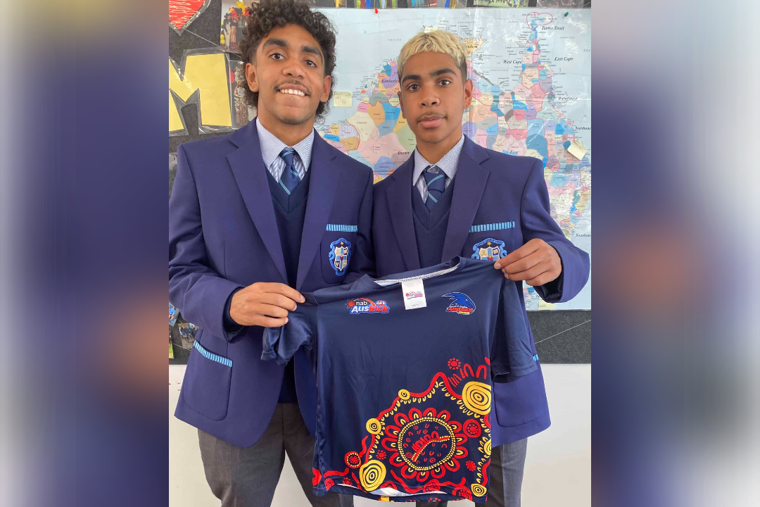 Northern Territory Brothers Design Special T-Shirts for AFL Auskickers in Sir Doug Nicholls Round