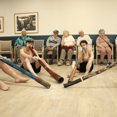 Bonnells Bay Aged Care Residents Celebrate Early NAIDOC Week with Morisset High School Didge Group